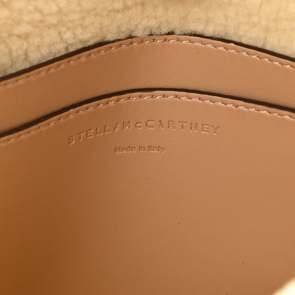 Stella McCartney Eco Alter Nappa Shearling Perforated Logo Mini Crossbody Brown 6 of 7