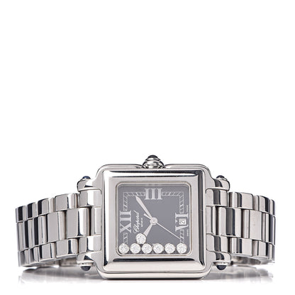 Chopard Stainless Steel 7 Diamond 27mm Happy Sport Quartz Watch Black 3 of 7
