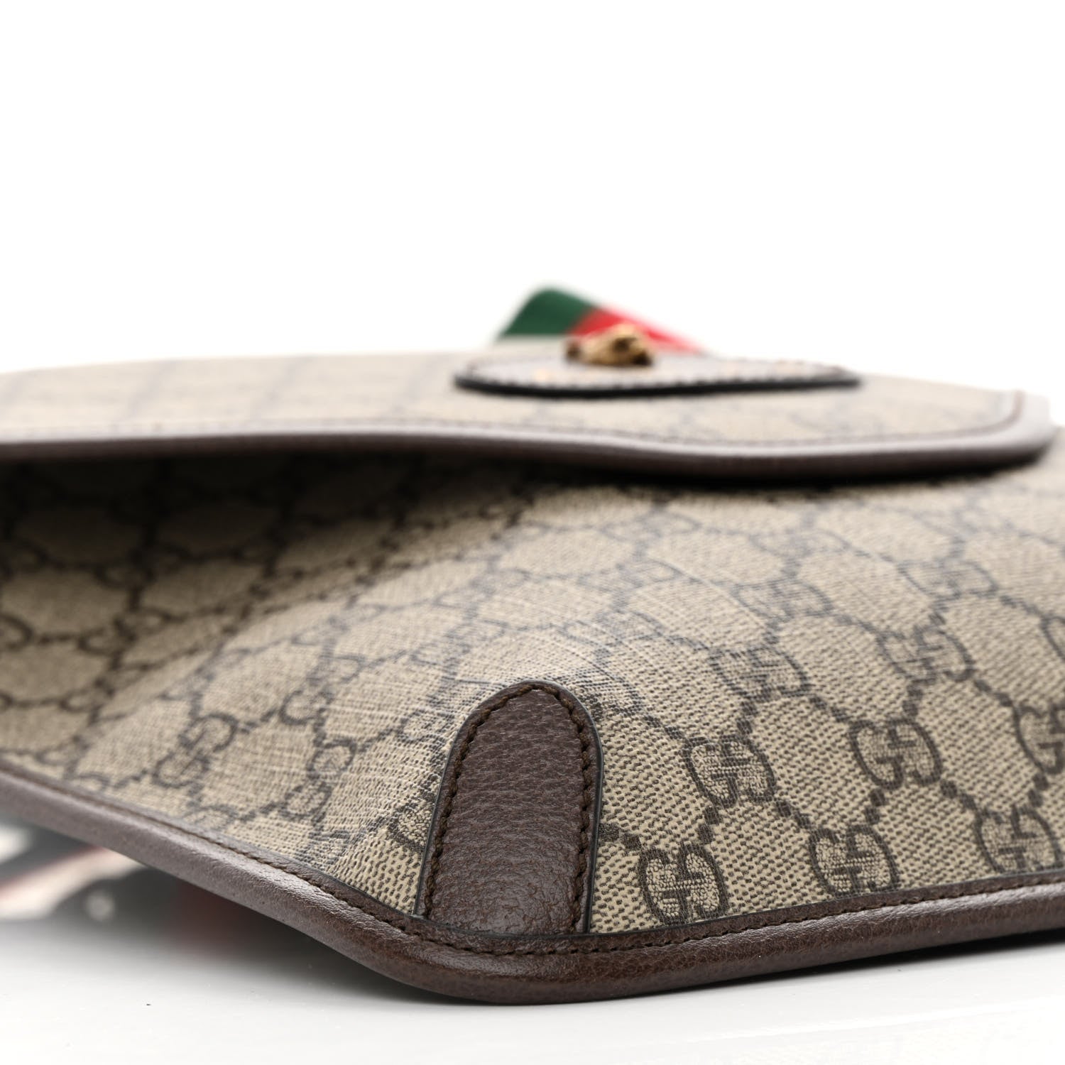 Gucci GG Supreme Monogram Web Medium Neo Vintage Flap Messenger Bag Beige New Acero 9 of 13