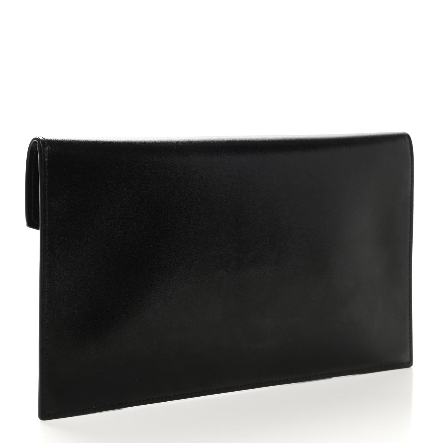 Saint Laurent Smooth Shiny Calfskin Monogram Uptown Pouch Black 4 of 11