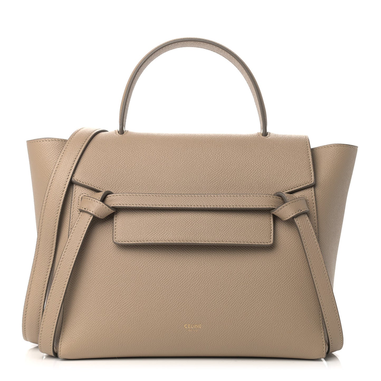 Grained Calfskin Mini Belt Bag Light Taupe