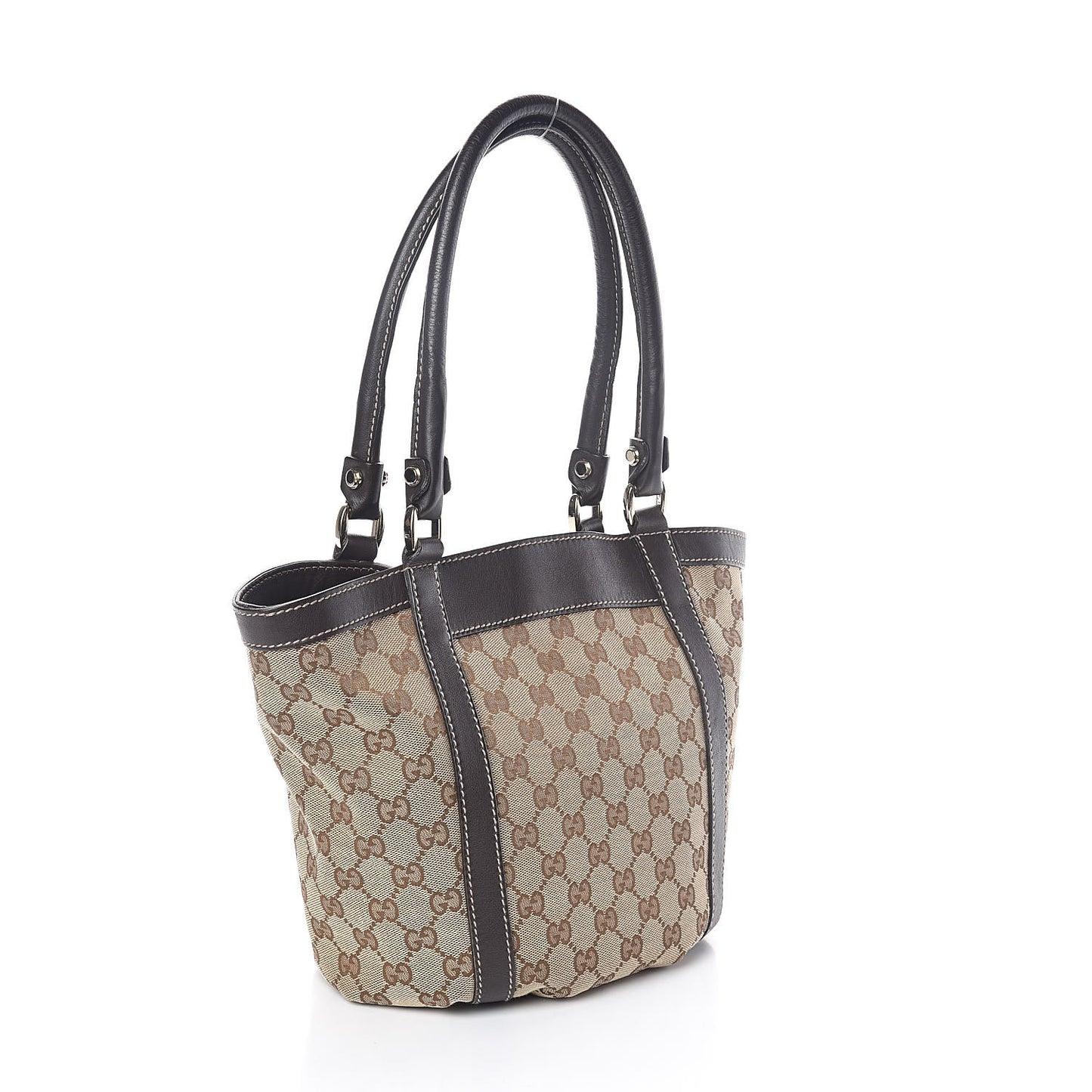 Monogram Small Gold D Ring Tote Brown