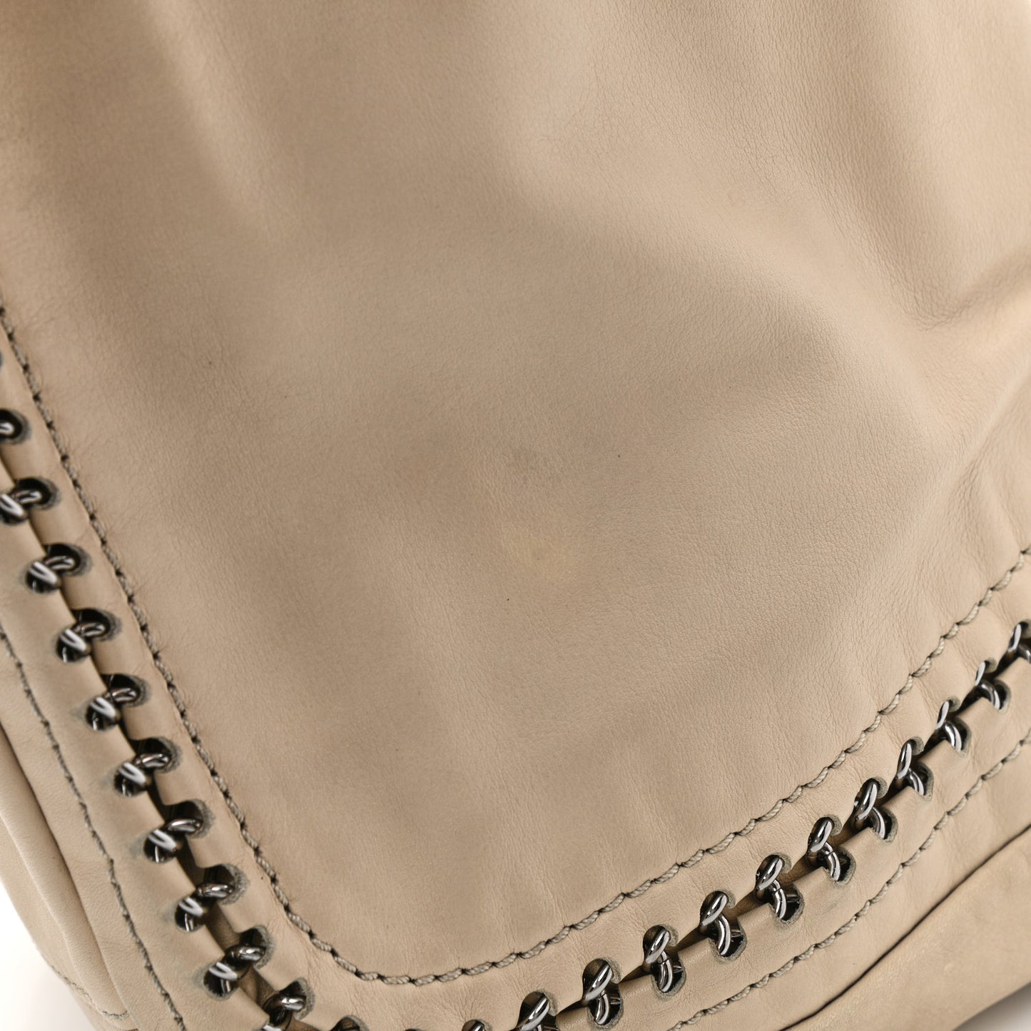 Smooth Calfskin Luxe Ligne Flap Light Beige