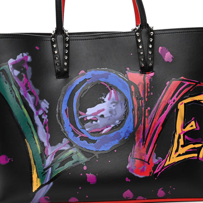 Christian Louboutin Calfskin In Love East West Cabata Tote Black Multicolor 8 of 11