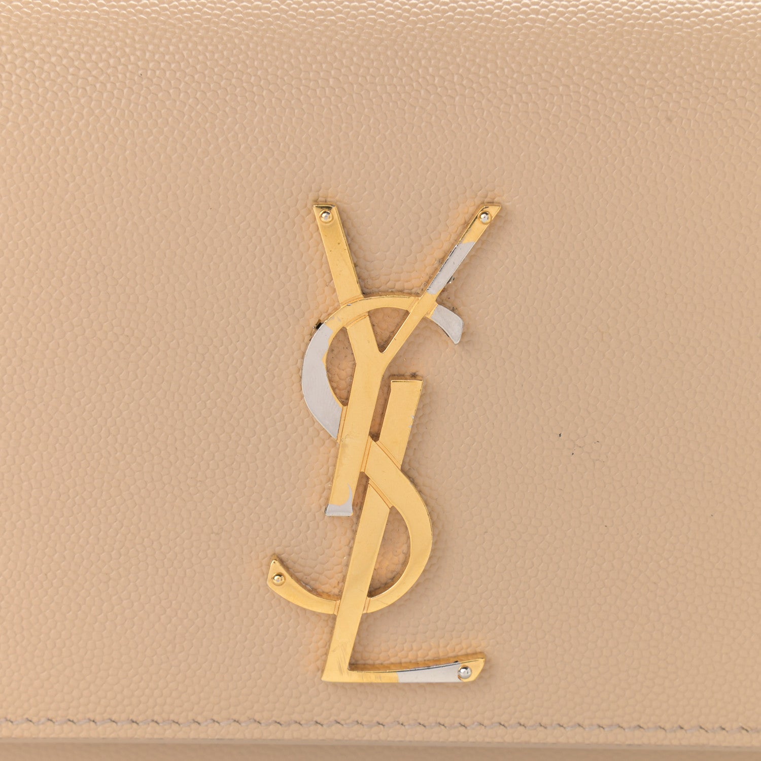 Saint Laurent Grain De Poudre Small Monogram Kate Satchel Nude Powder 9 of 11