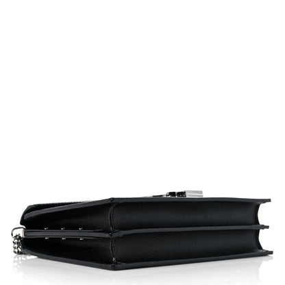 Saint Laurent Grain De Poudre Monogram Cassandra Clasp Bag Black 4 of 10