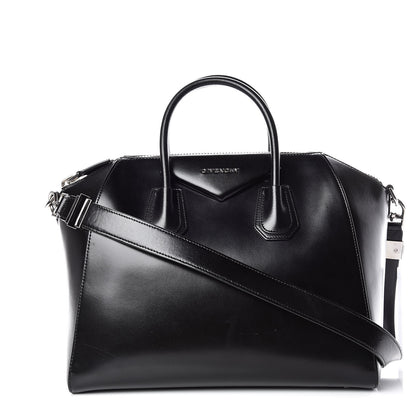 Givenchy Shiny Lord Calfskin Medium Antigona Black 1 of 25