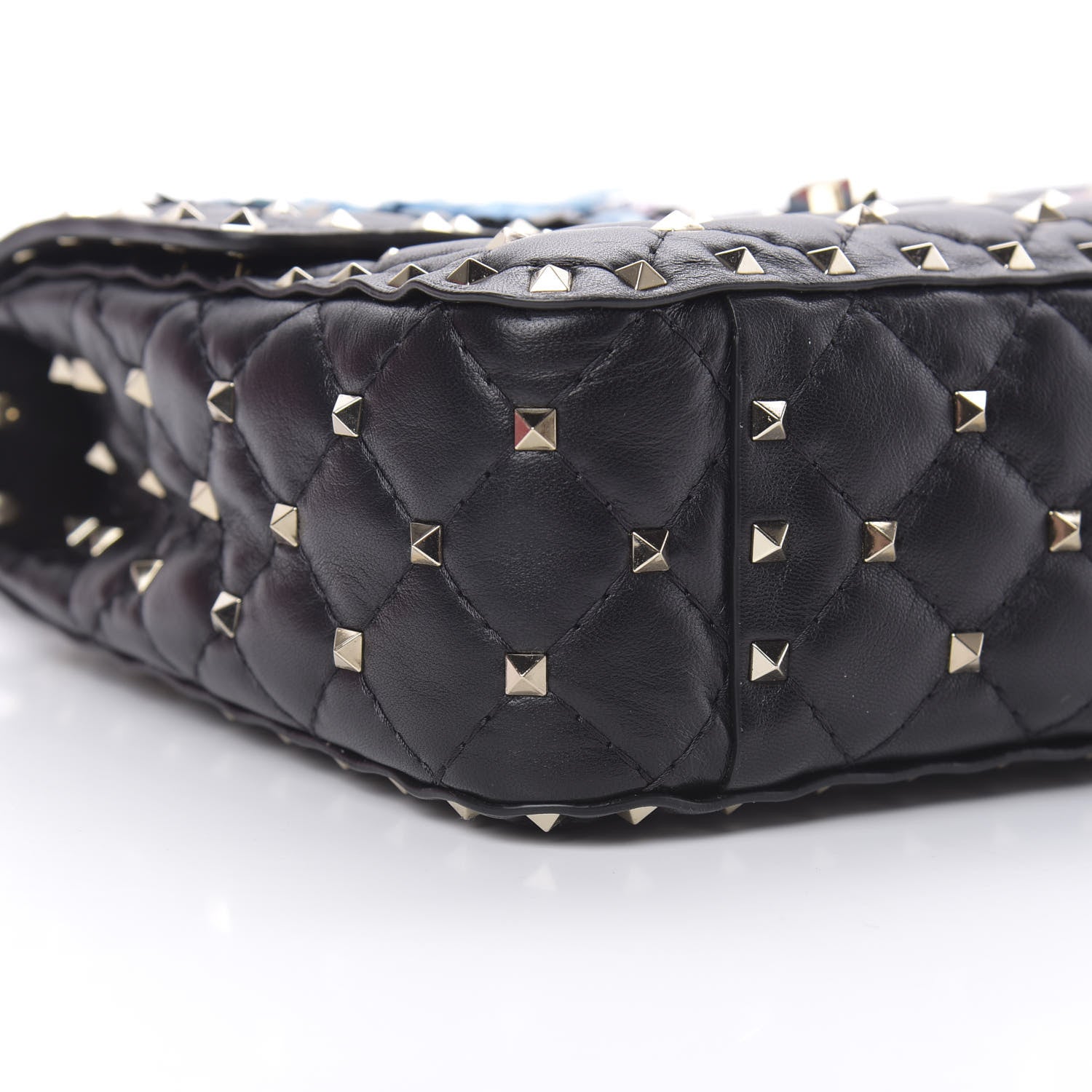 Valentino Garavani Nappa Butterfly Medium Rockstud Spike Shoulder Bag Black 8 of 12