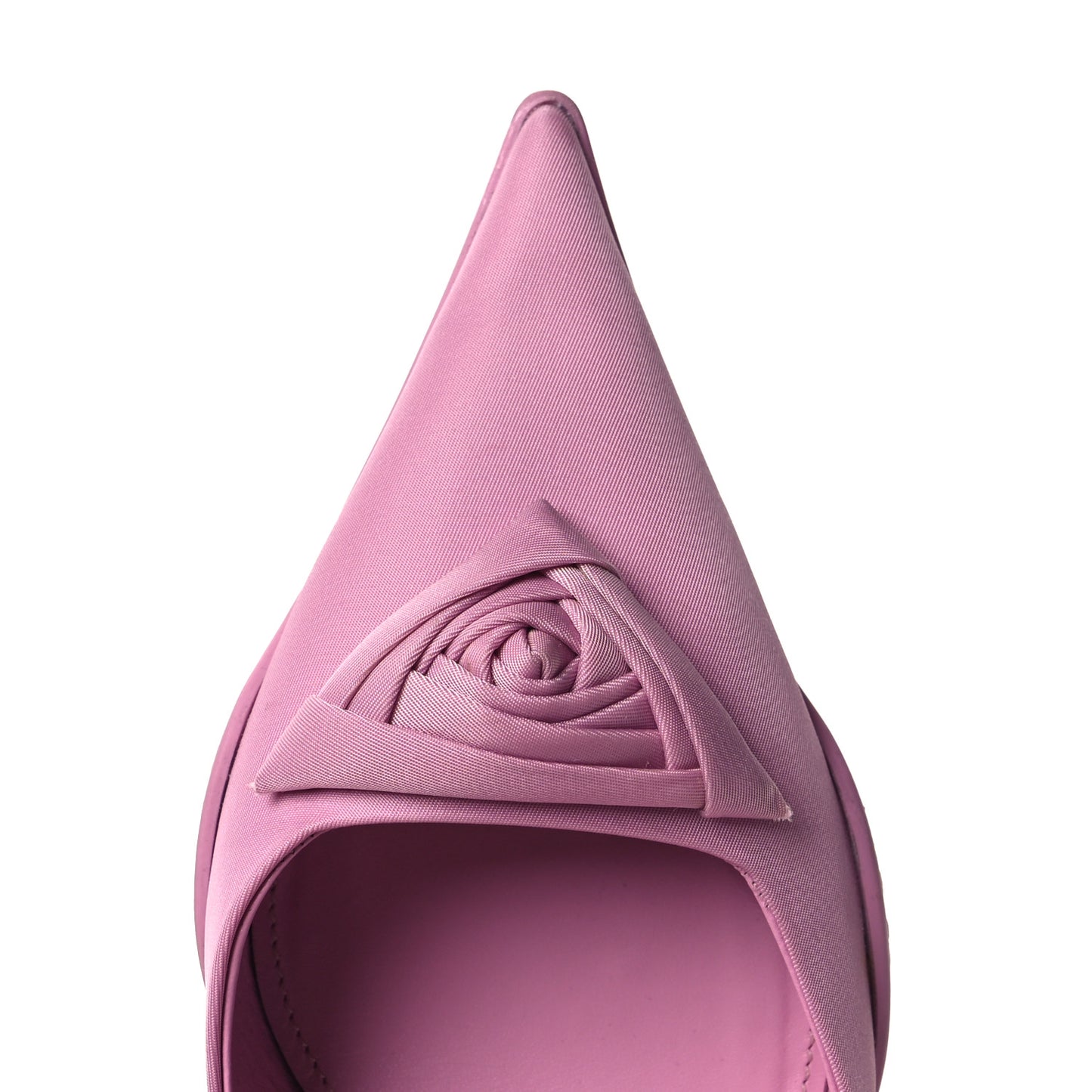 Nylon Flower Pointed Toe 45mm Slingback Pumps 40 Primula