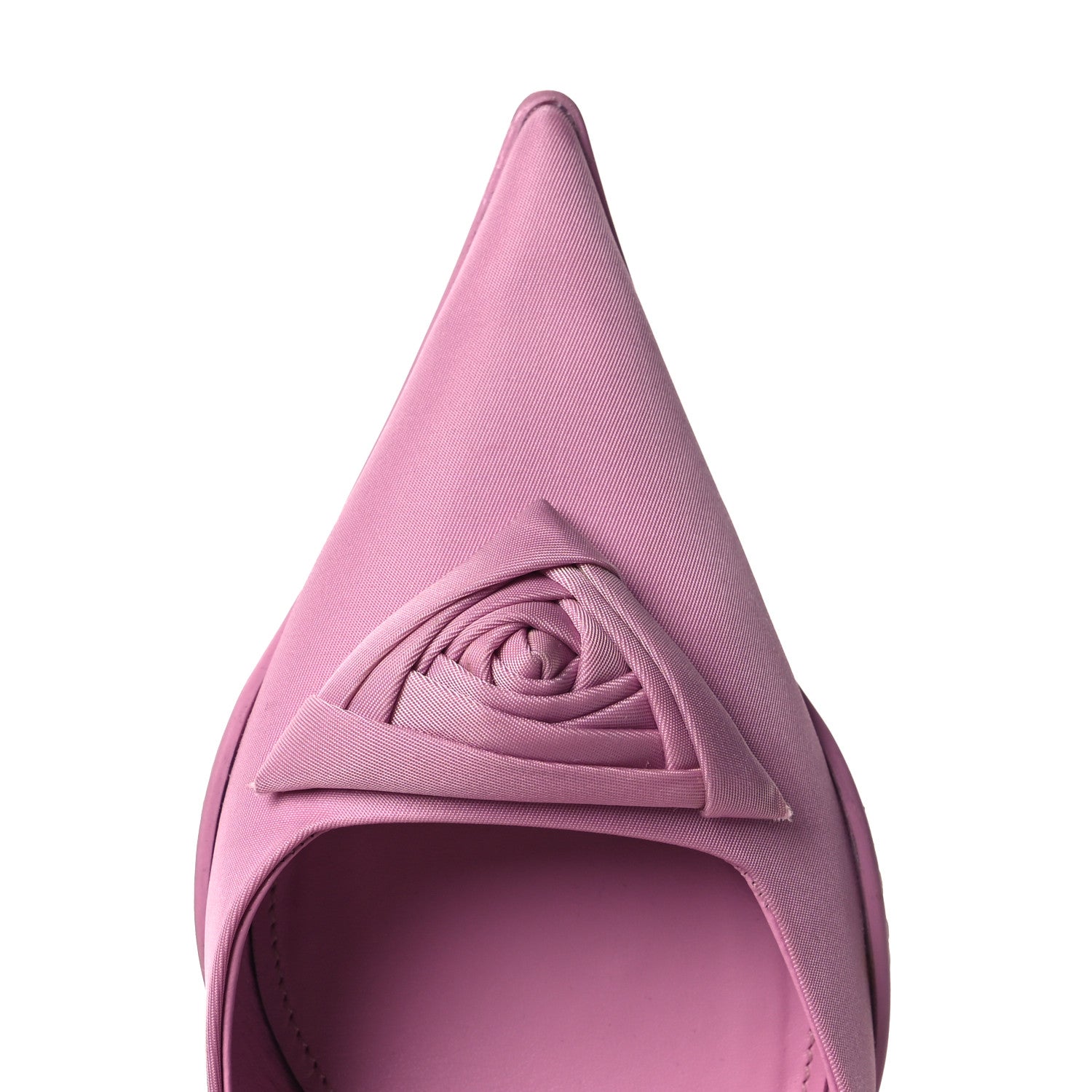 Prada Nylon Flower Pointed Toe 45mm Slingback Pumps 40 Primula 10 of 11