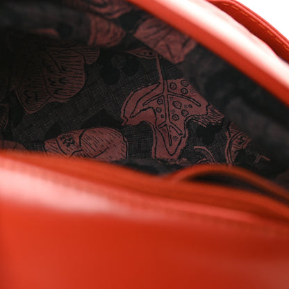 Chanel Lambskin Quilted Small CC Lock Flap Bucket Bag Red 5 of 9