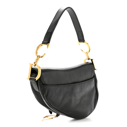 Christian Dior Calfskin Saddle Bag Black 3 of 14