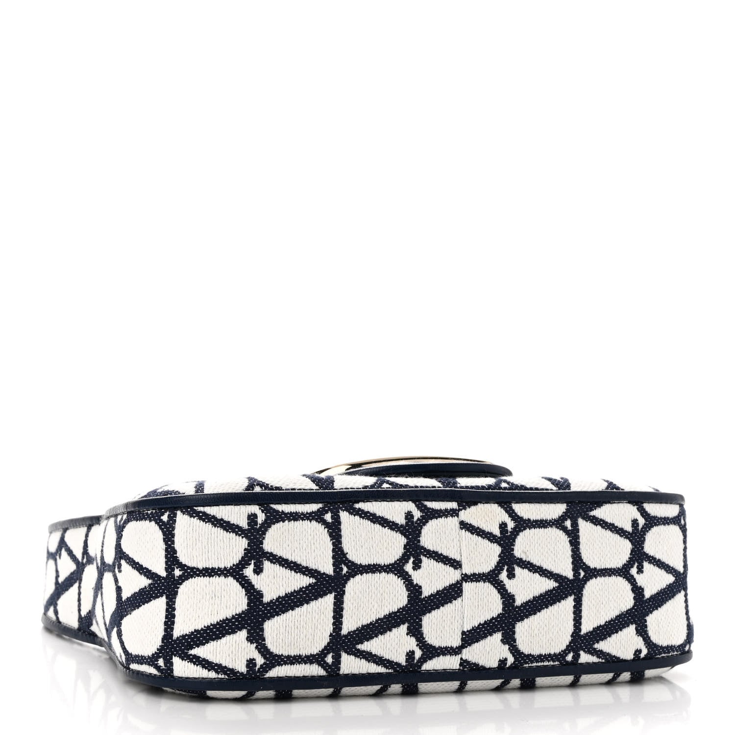 Valentino Garavani Toile Iconographe Cotton Vlogo Small Loco Hobo Bag White Worker 4 of 9