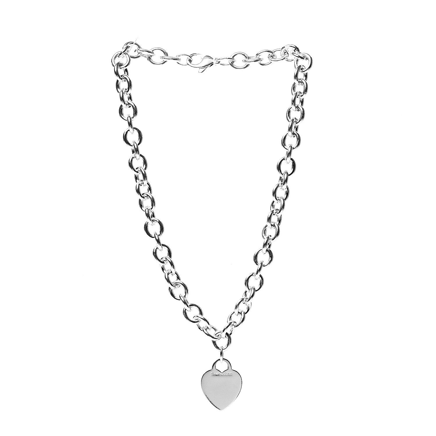 Tiffany Sterling Silver Heart Tag Necklace 2 of 3