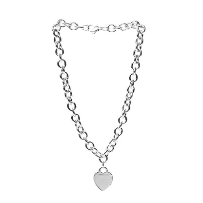 Tiffany Sterling Silver Heart Tag Necklace 2 of 3