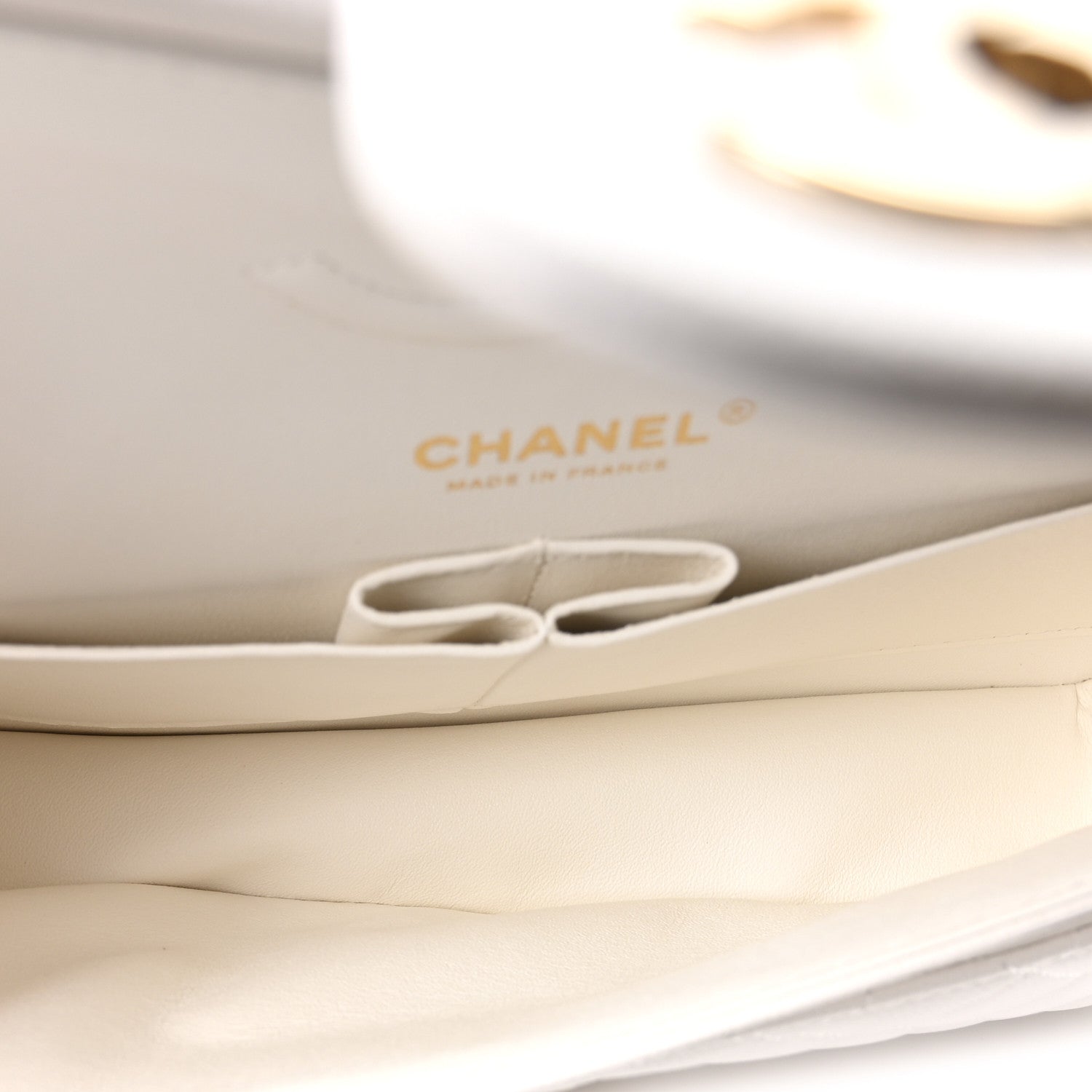Chanel Caviar Quilted Medium Double Flap White 5 of 11