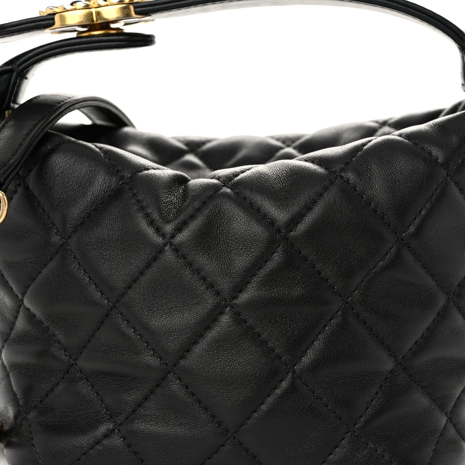 Chanel Lambskin Quilted Small Perfect Meeting Hobo Black 8 of 12