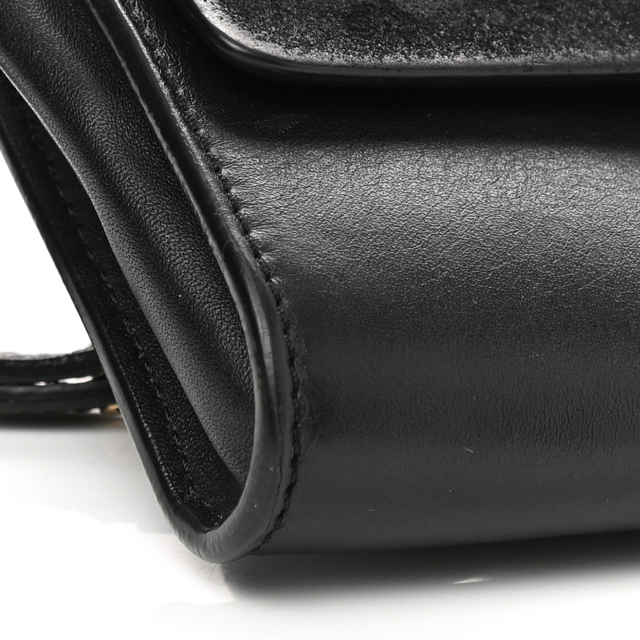 Suede Calfskin Mini Faye Shoulder Bag Black
