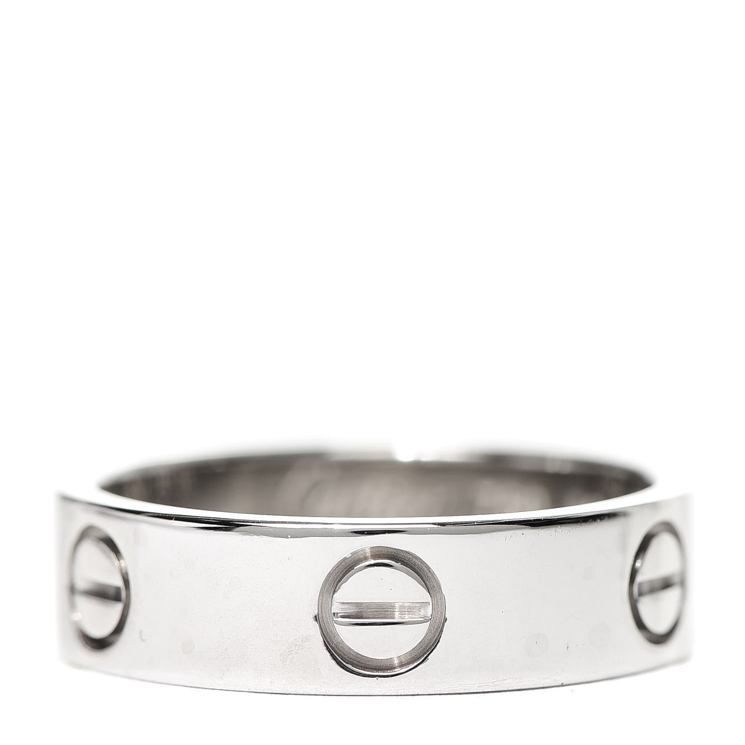 Cartier 18K White Gold 5.5mm LOVE Ring 56 7.5 1 of 4