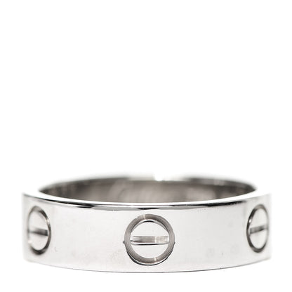 Cartier 18K White Gold 5.5mm LOVE Ring 56 7.5 1 of 4