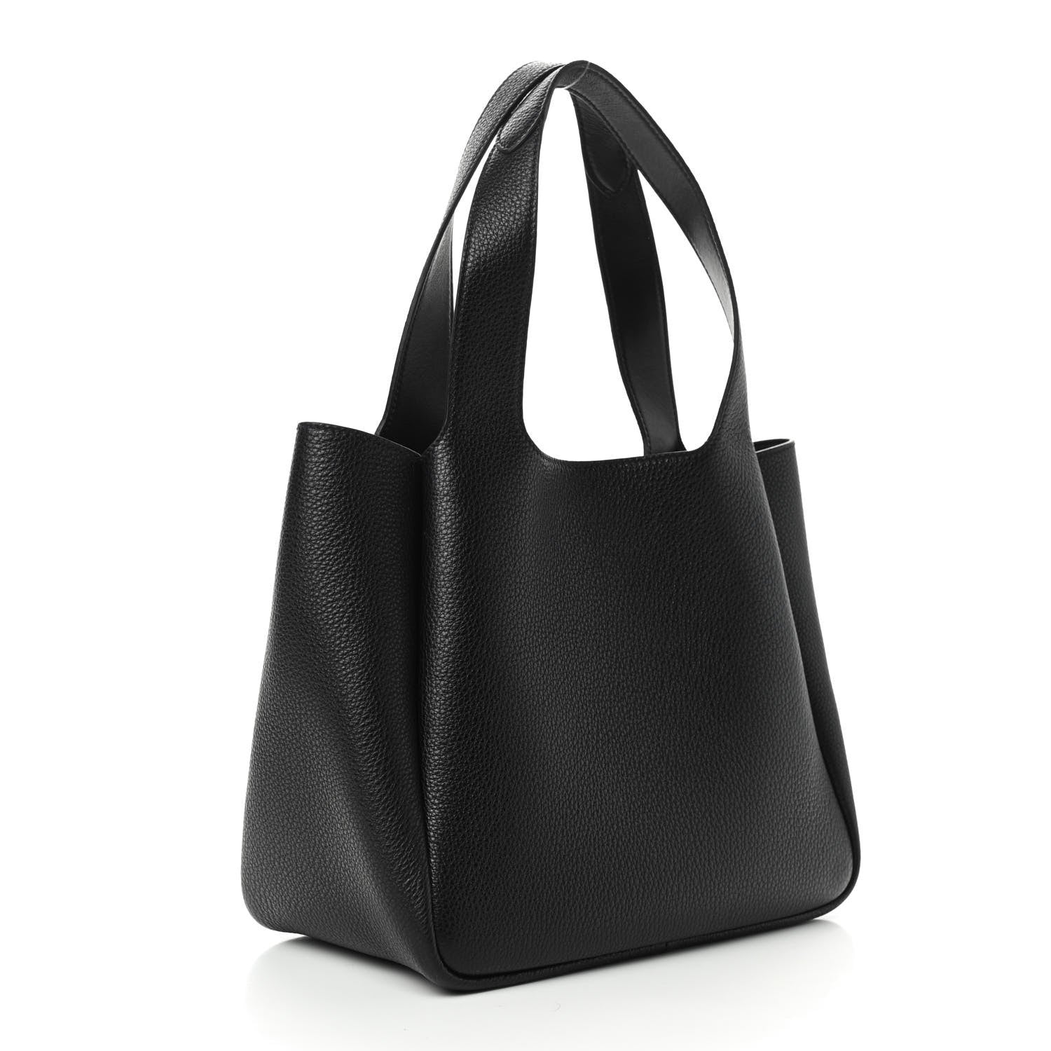 Prada Vitello Daino Soft Medium Dynamique Tote Black 2 of 8