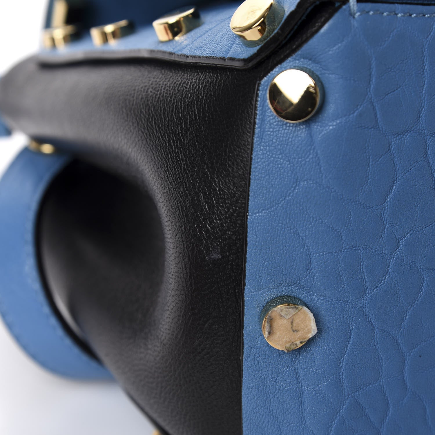 Jimmy Choo Grainy Calfskin Small Lockett Shoulder Bag Blue 11 of 12