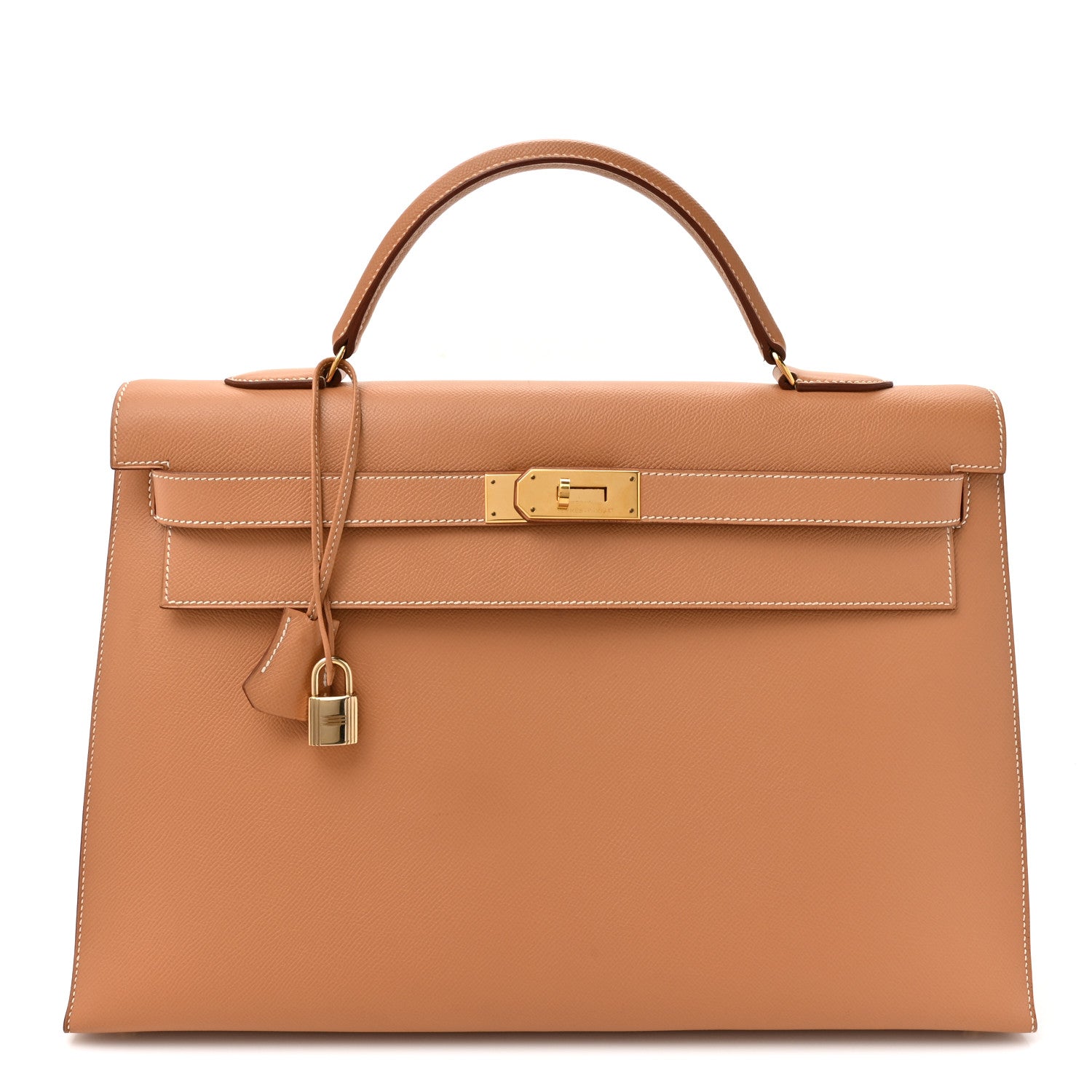 Hermes Courchevel Kelly Sellier 40 Tabac Camel 1 of 14