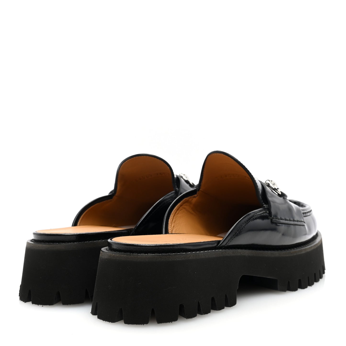 Magnum Calfskin Womens Horsebit Platform Mules 40.5 Black