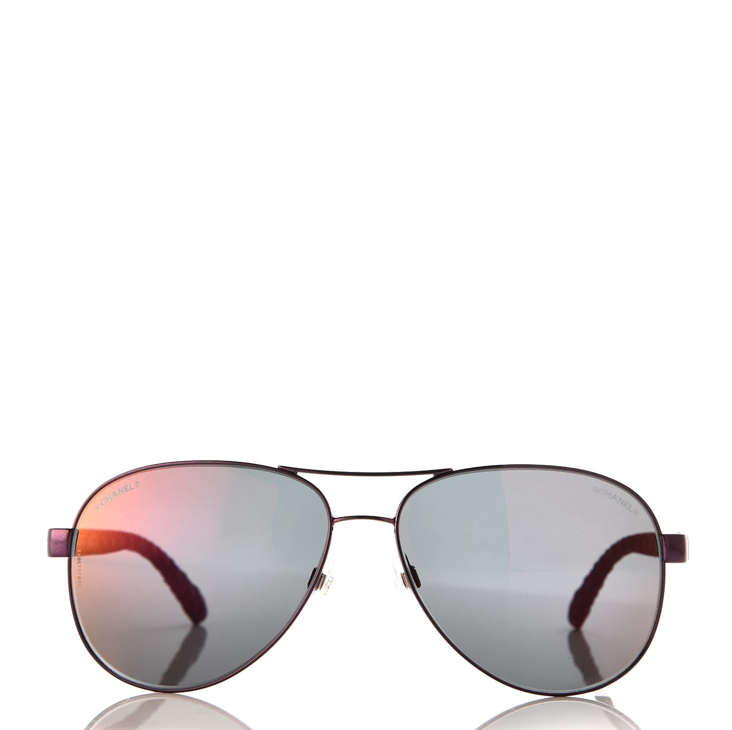 Mirrored Aviator Sunglasses 4204-Q Purple