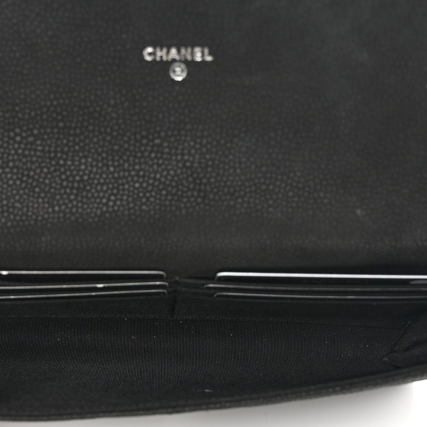 Caviar Quilted Travel Wallet Black