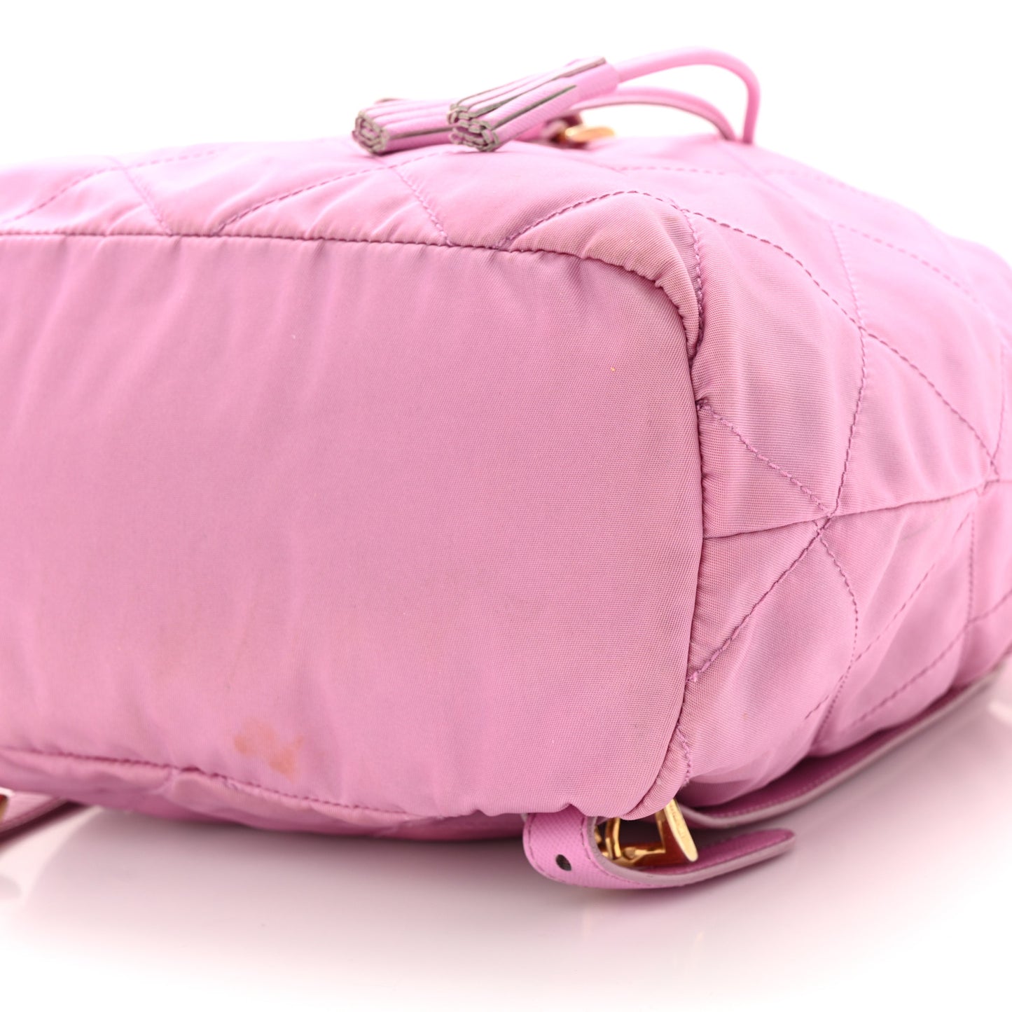Tessuto Nylon Vela Quilted Cinch Backpack Pink