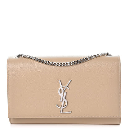 Saint Laurent Grain De Poudre Medium Monogram Kate Satchel Nude Powder 1 of 7