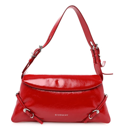 Givenchy Patent Calfskin Small P'tit Voyou Shoulder Bag Vermillon 1 of 10