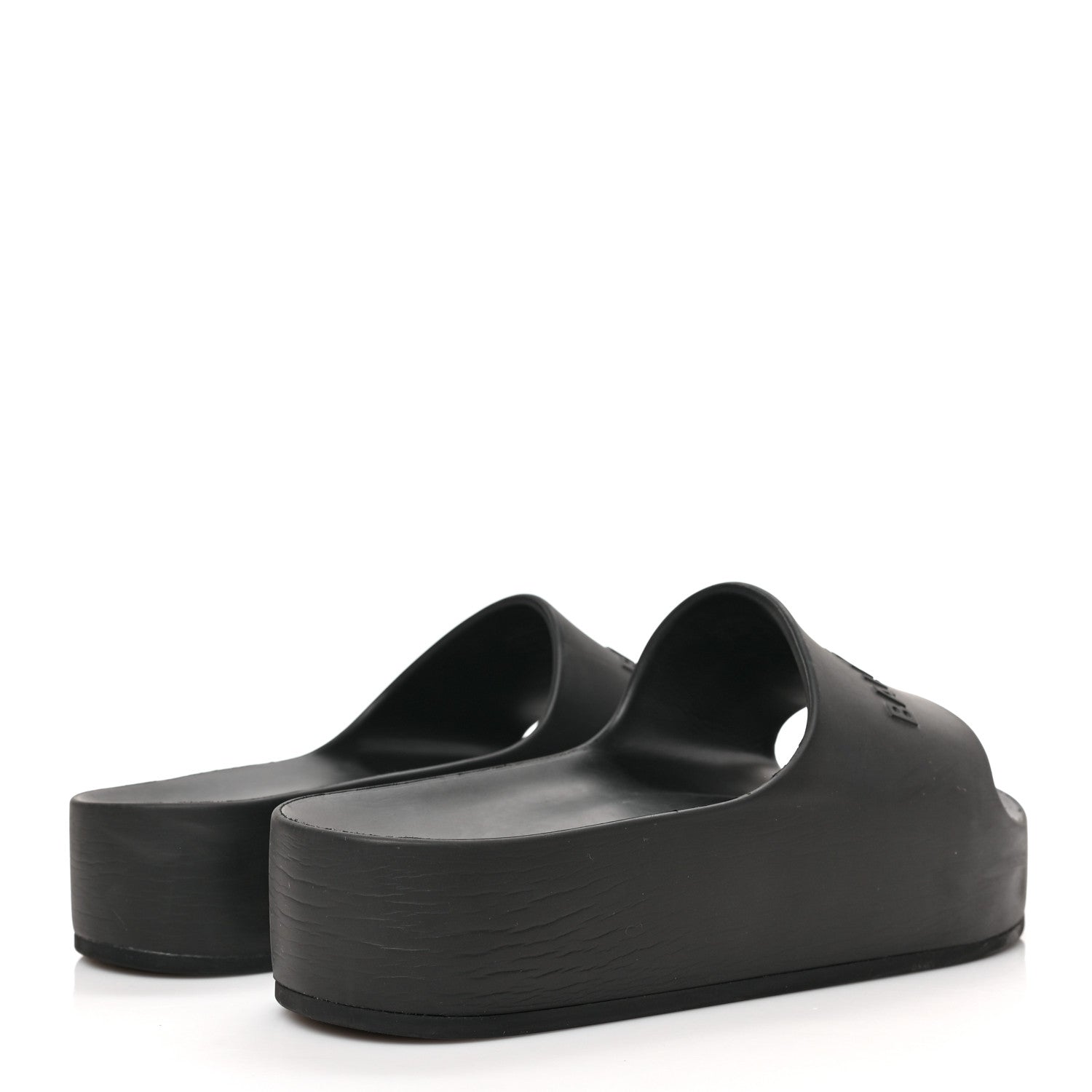 Balenciaga Rubber Chunky Platform Slide Sandals 38 Black 4 of 6