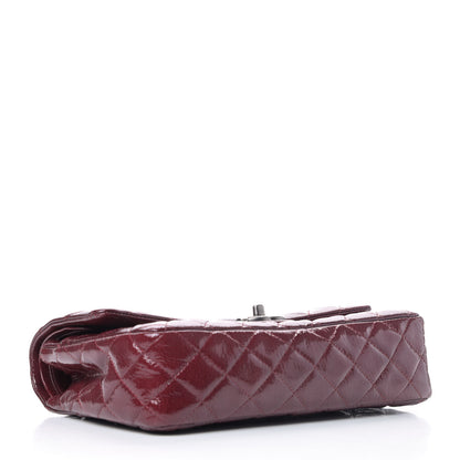 Chanel Distressed Patent Quilted Medium Double Flap Bordeaux 3 of 4