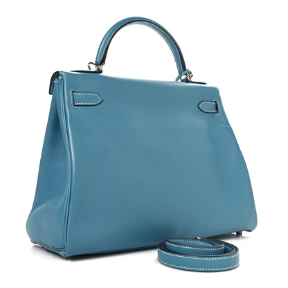 Hermes Evercolor Kelly Retourne 32 Bleu Jean 3 of 13