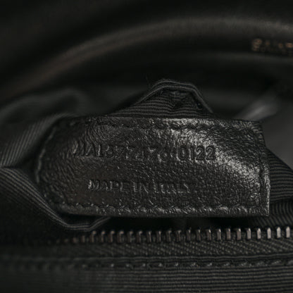Saint Laurent Lambskin Quilted Monogram Monochrome Small Loulou Puffer Chain Satchel Black 8 of 15