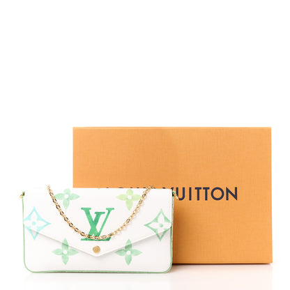 Louis Vuitton Monogram Giant By The Pool 2.0 Felicie Pochette Chain Wallet Jade Green 15 of 15