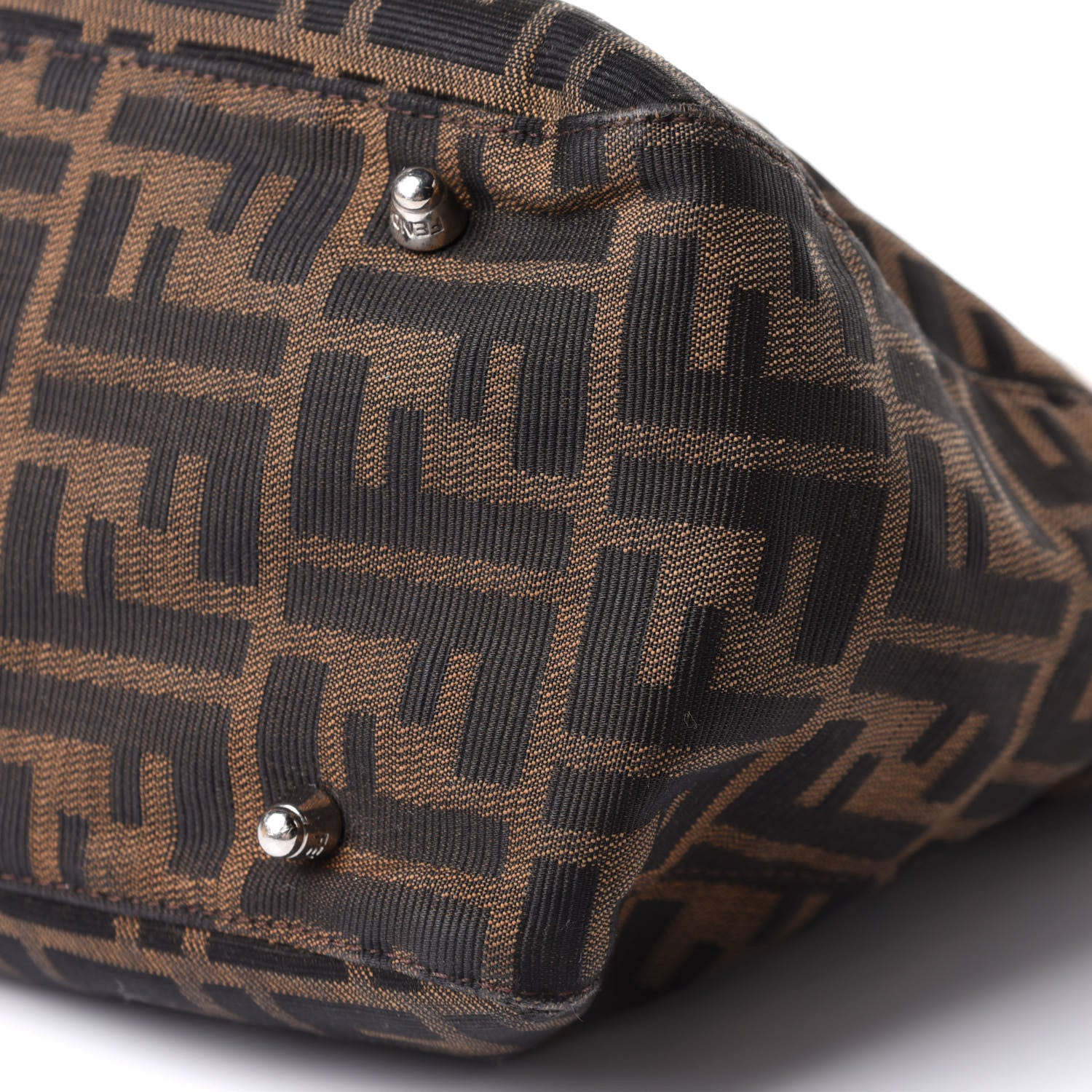 Fendi Zucca Top Handle Tote Tobacco 9 of 10