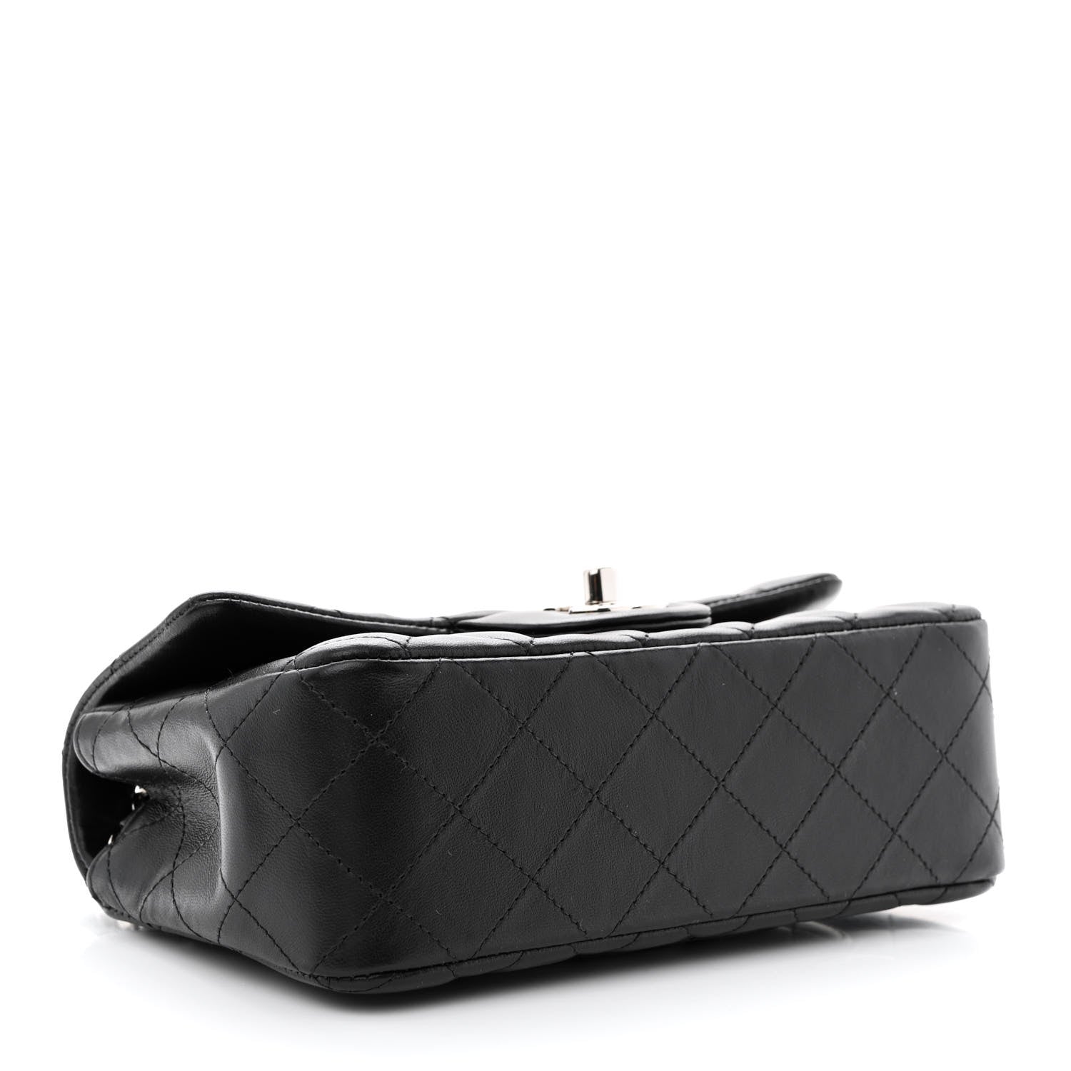 Chanel Lambskin Quilted Mini Rectangular Flap Black 4 of 11