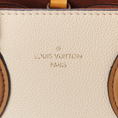 Louis Vuitton Calfskin Monogram Fold Tote MM Camel Sunbeam Cream 7 of 8