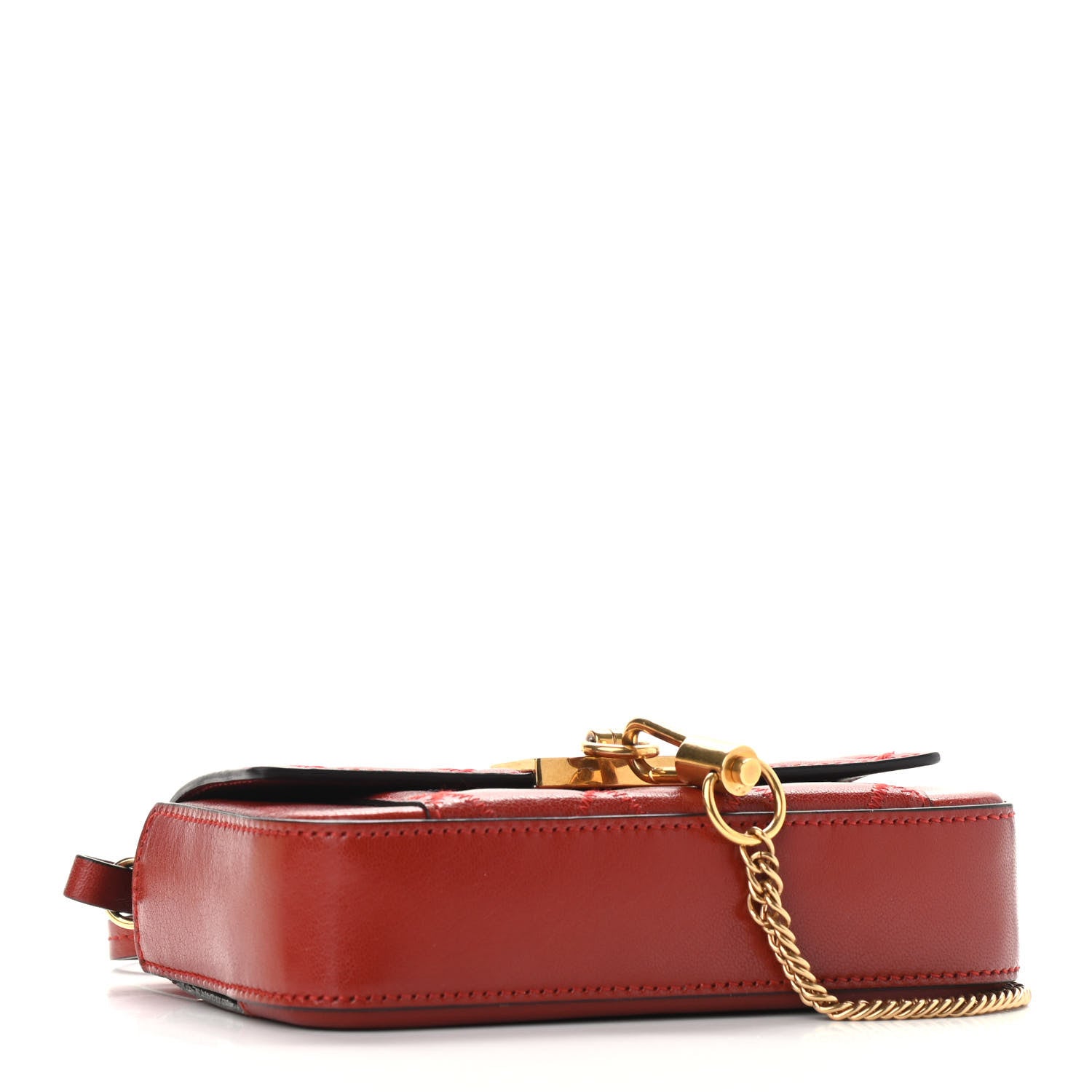 Givenchy Goatskin Quilted GV3 Mini Pocket Convertible Bag Vermillon 4 of 8