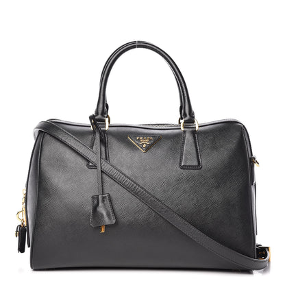 Prada Saffiano Lux Bowler Black 1 of 13