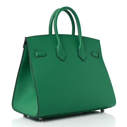 Hermes Epsom Birkin Sellier 25 Vert Jade 2 of 9
