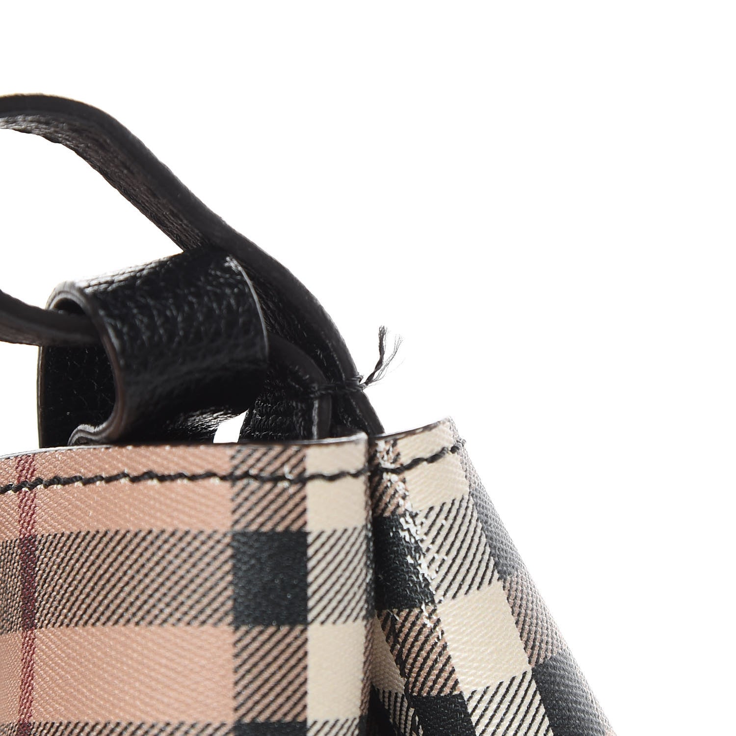 Burberry Haymarket Check Colours Small Lorne Bucket Crossbody Black 13 of 14