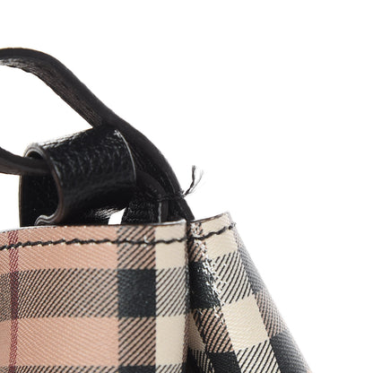Burberry Haymarket Check Colours Small Lorne Bucket Crossbody Black 13 of 14