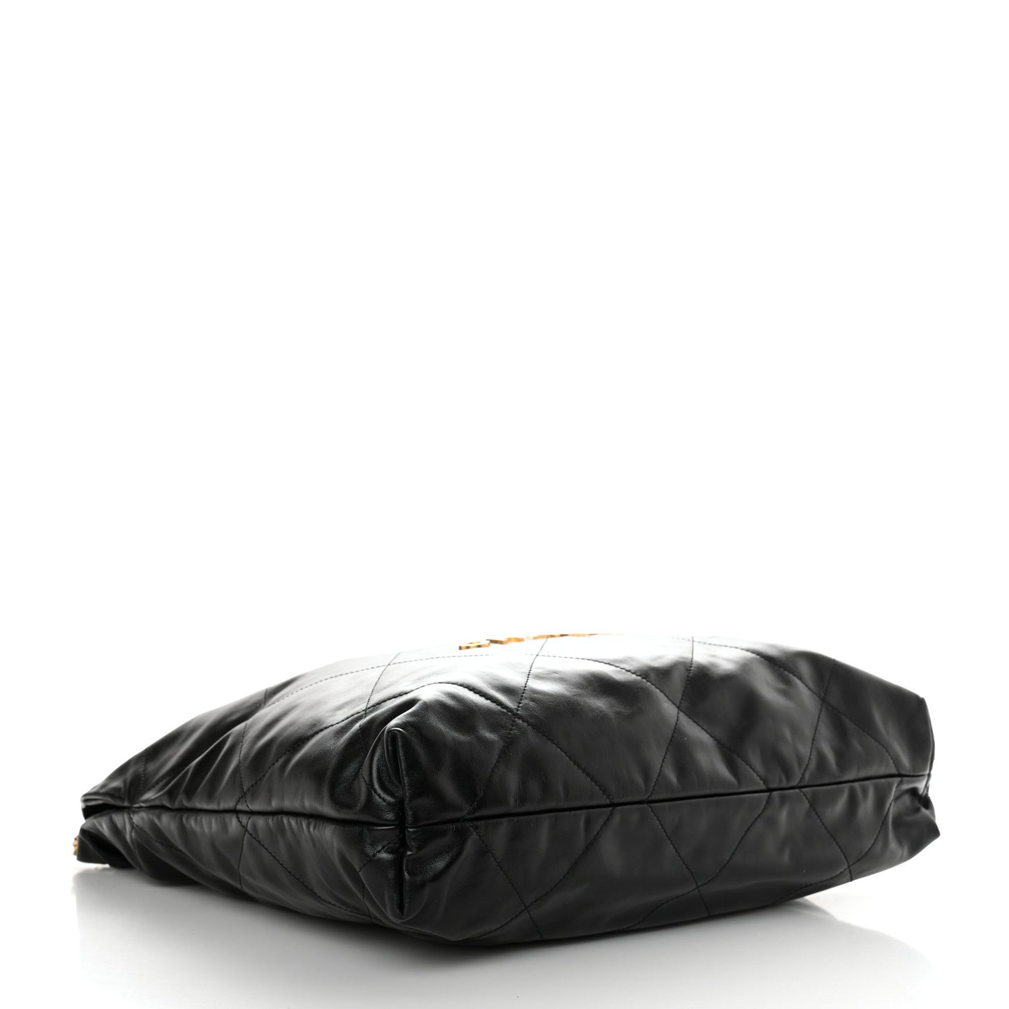 Shiny Calfskin Quilted Chanel 22 Black