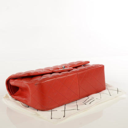 Chanel Lambskin Quilted Jumbo Double Flap Red 4 of 10