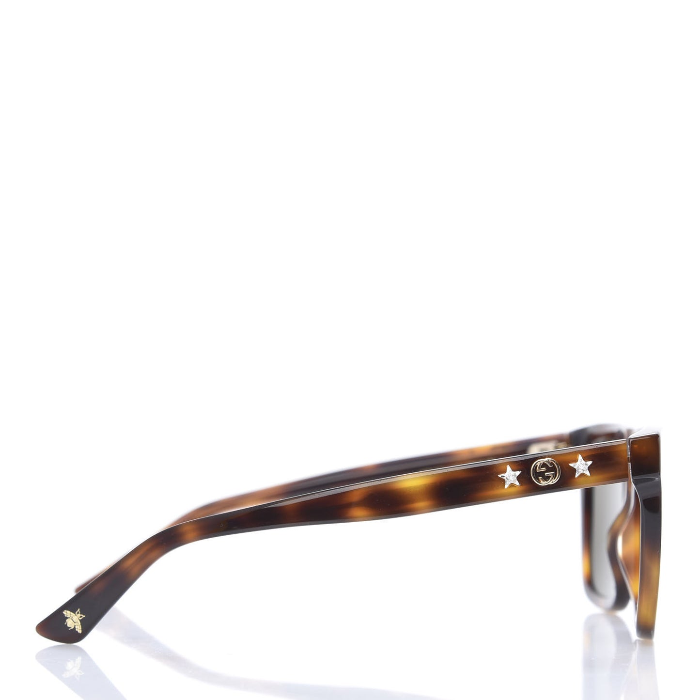 Square Frame Star Sunglasses GG 0347S Tortoise