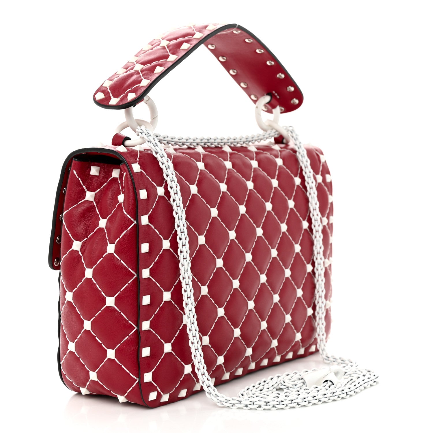 Valentino Garavani Lambskin Medium Free Rockstud Spike Shoulder Bag Rosso Valentino 3 of 12